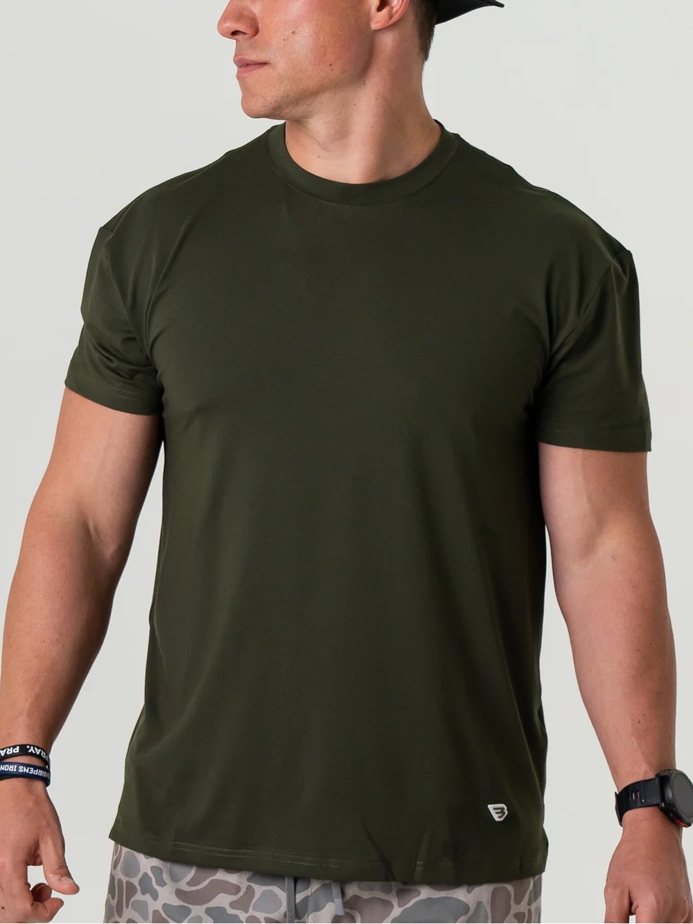 Burlebo Men's Olive Green Go-To-Tee